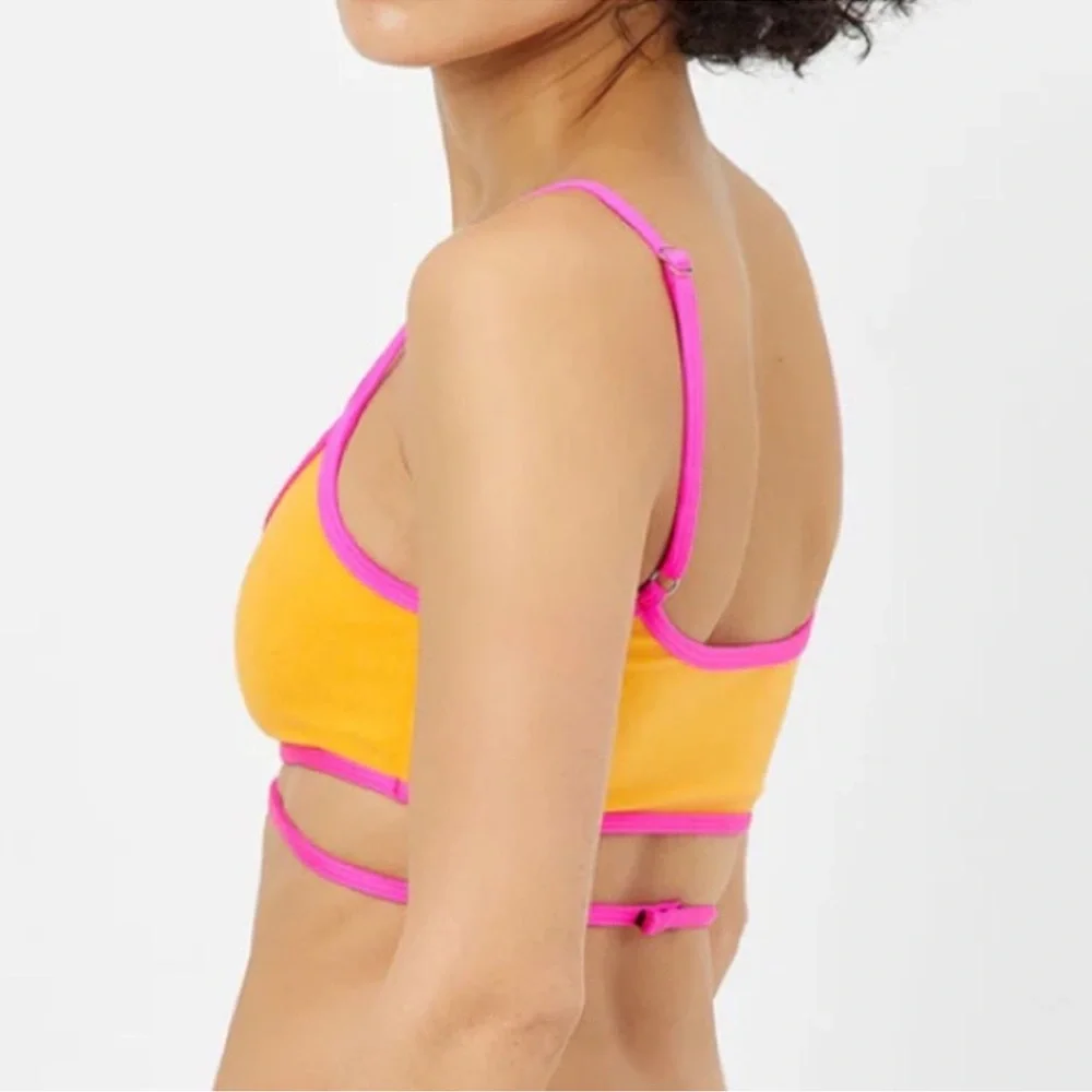 Frankie’s Bikinis Waco Terry Bralette Bikini Top NWOT